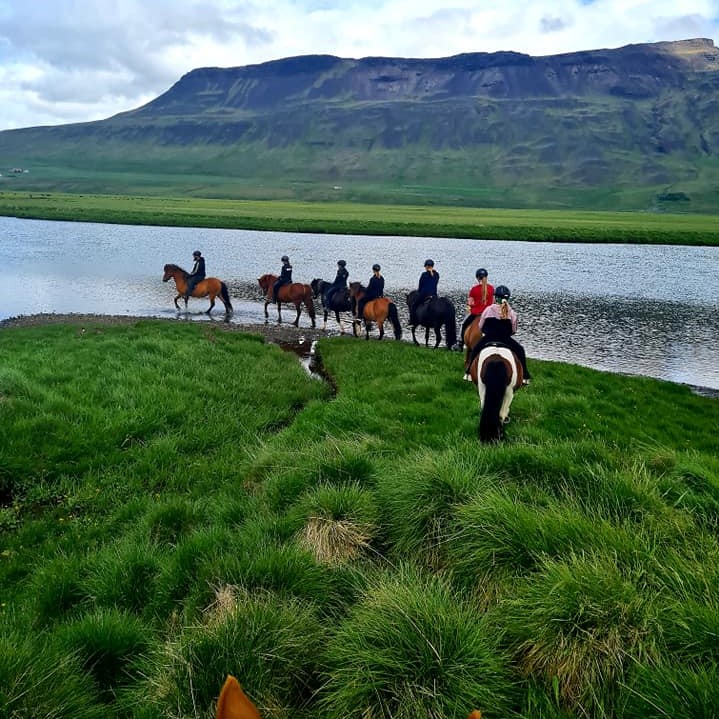 Riding horses